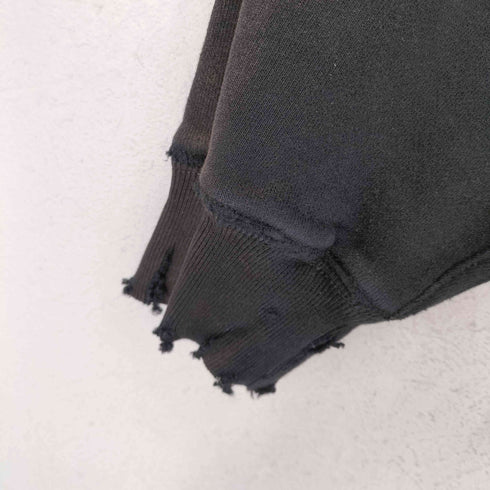 STUDIO33  フロントキリストプリントダメージ加工クルーネックスウェット street メンズ